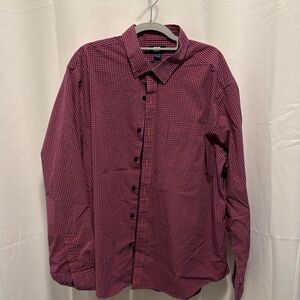 Cutter and Buck pink/blue Gingham check dress shirt